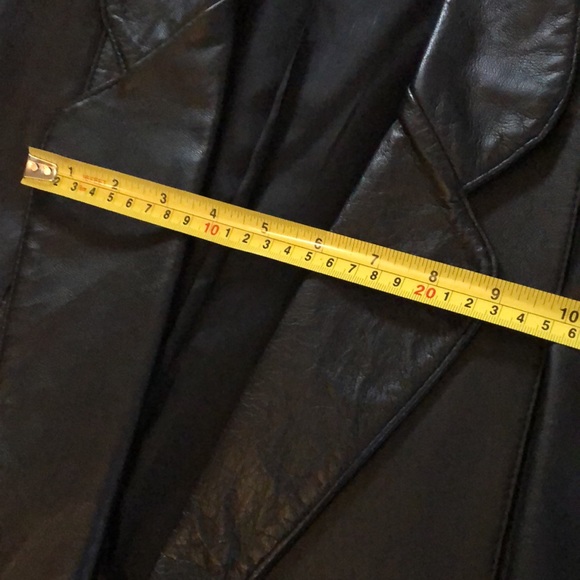 Parody Vintage Leather Unconstructed Open Jacket, shoulder pads, deep pockets - Picture 13 of 13